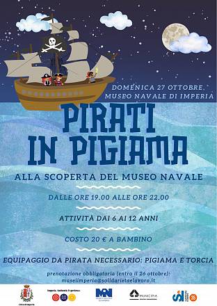 Pirati in pigiama al museo navale di imperia